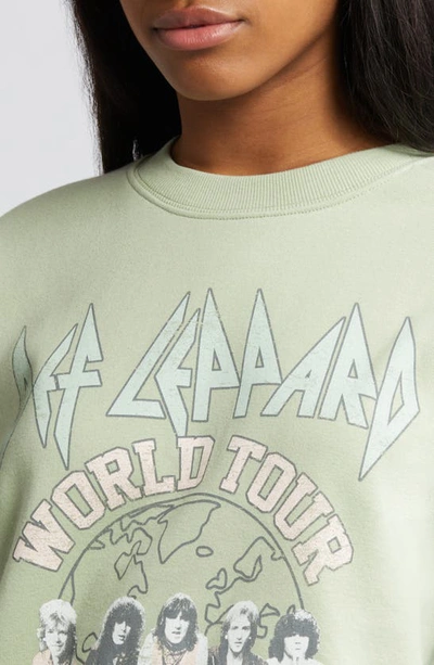 Shop Vinyl Icons Def Leppard Graphic Sweatshirt In Sage