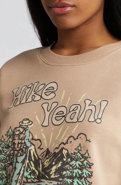 Shop Vinyl Icons Hike Yeah Graphic Sweatshirt In Natural