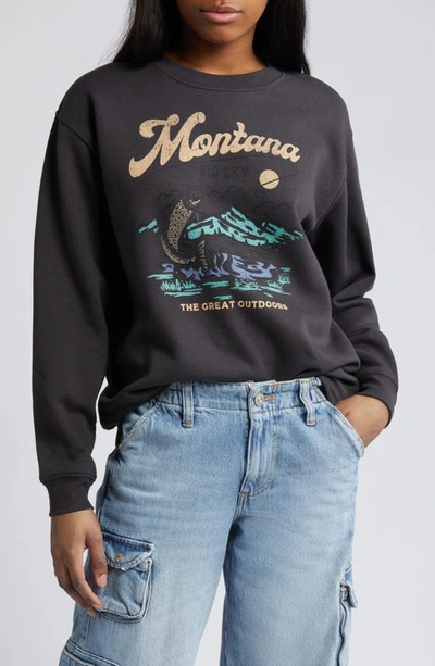 Shop Vinyl Icons Montana Graphic Sweatshirt In Phantom
