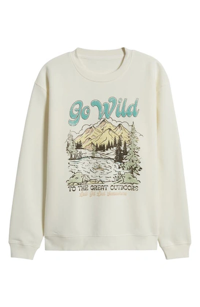 Shop Vinyl Icons Go Wild Graphic Sweatshirt In Marshmallow