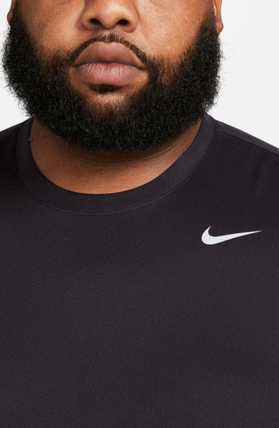 Shop Nike Dri-fit Legend T-shirt In Black/ Matte Silver