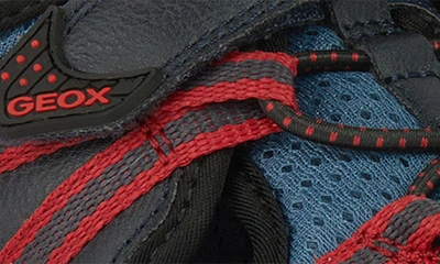 Shop Geox Borealis Water Resistant Slingback Sandal In Blue/ Red