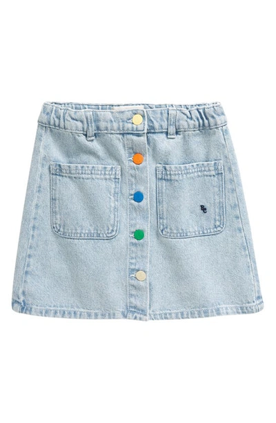 Shop Bobo Choses Kids' Cotton Denim Skirt In Light Blue