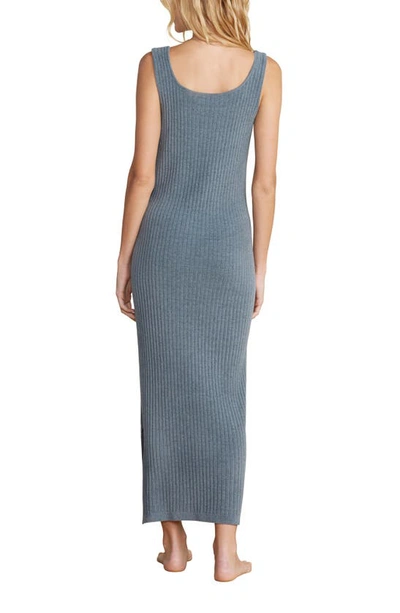 Barefoot Dreams Cozychic Ultra Lite Ribbed Bodycon Maxi Dress In Blue Cove