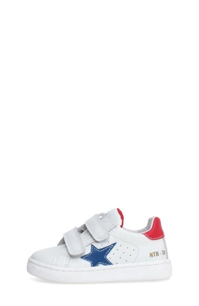 Shop Naturino Kids' Pinn Sneaker In White-azure-red
