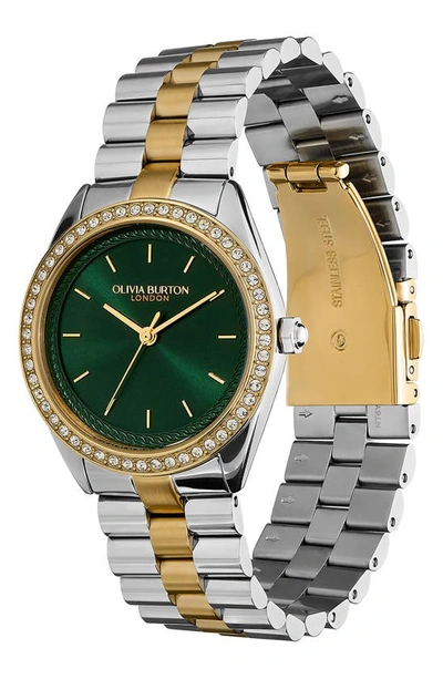 Shop Olivia Burton Bejewelled Bracelet Watch, 34mm In Green