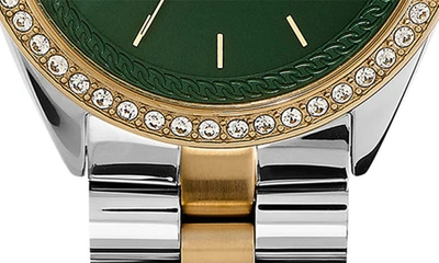 Shop Olivia Burton Bejewelled Bracelet Watch, 34mm In Green