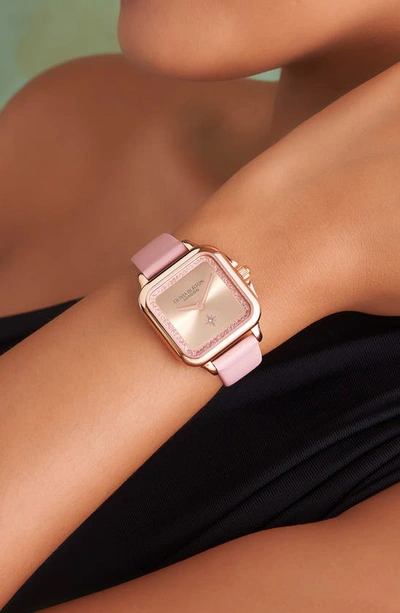 Olivia Burton Women's Grosvenor Mellow Rose Leather Watch 28mm
