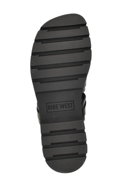 Shop Nine West Cazz Platform Slide Sandal In Black