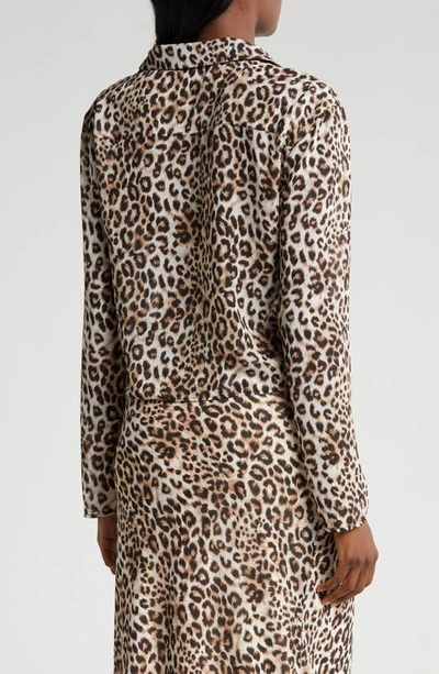Shop Wayf Sussex Button-up Shirt In Leopard
