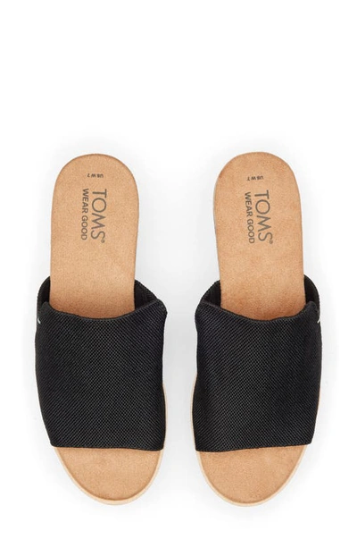 Shop Toms Dianam Espadrille Platform Wedge Slide Sandal In Black