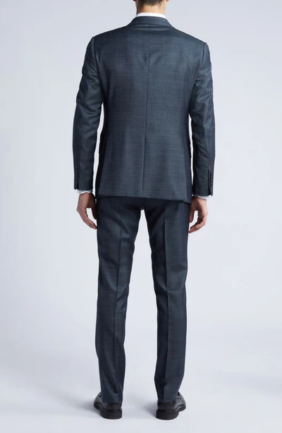 Shop Emporio Armani G-line Wool Suit In Navy Grey