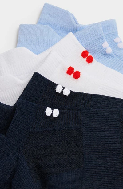 Shop Sweaty Betty 3-pack Trainer Liner Socks In Navy Blue Multi