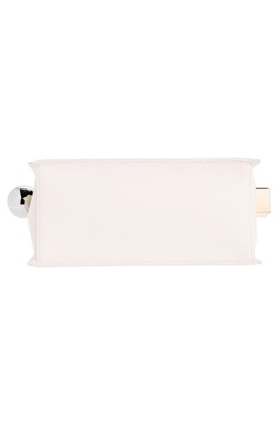 Jacquemus Ivory Leather Clutch Bag With Logo Plaque And Gold Details In Light Ivory 115