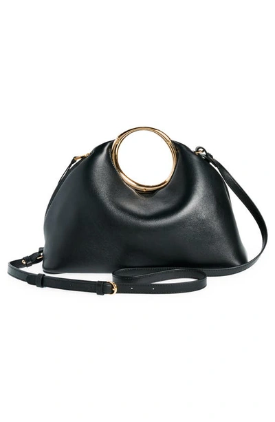 Shop Jacquemus Le Calino Leather Top Handle Bag In Black 990