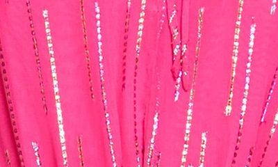Shop Ciebon Deirdre Metallic Print Minidress In Hot Pink