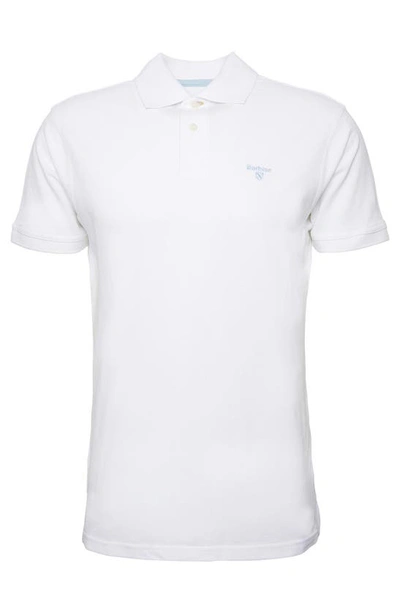 Shop Barbour Lightweight Sports Piqué Polo In White
