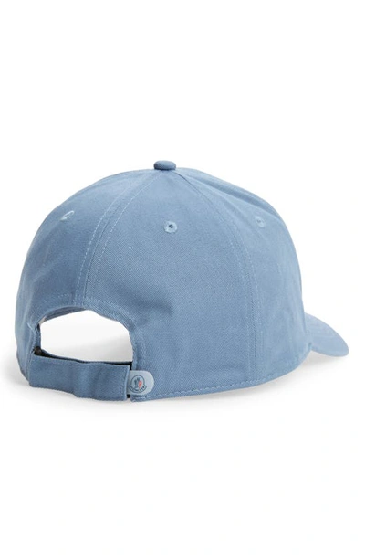 Shop Moncler Kids' Logo Patch Baseball Cap In Blue