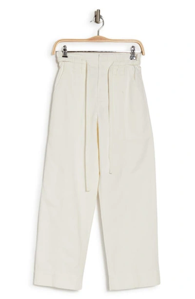 Shop A.l.c Augusta Straight Leg Paperbag Ankle Pants In Canvas