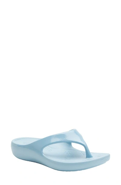 Shop Alegria By Pg Lite Ode Flip Flop In Dusty Blue Gloss