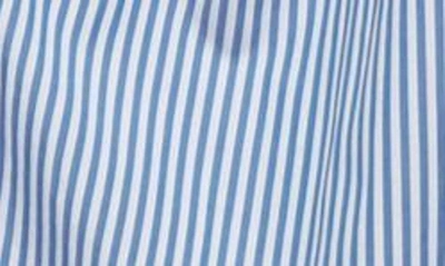 Shop Veronica Beard Wright Stripe Long Sleeve Cotton Midi Shirtdress In Blue/ White Stripe