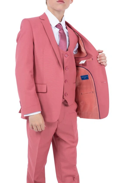 Perry Ellis Kids' Mauve Blue Five-piece Suit In Mauve