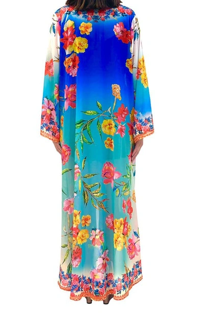 Ranee's Ranees Ombré Longline Duster In Blue Ombre