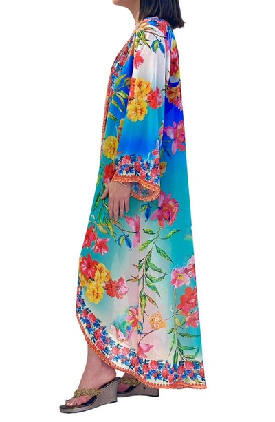 Ranee's Ranees Ombré Longline Duster In Blue Ombre
