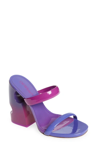Shop Off-white Shade Meteor Block Heel Slide Sandal In Fuschia Violet