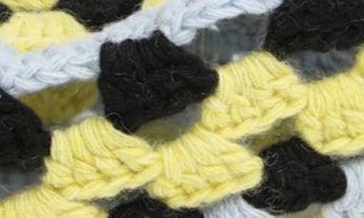 Shop Ganni Lambswool Crochet Beret In Black