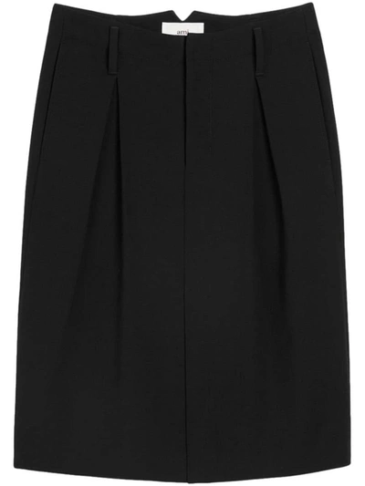 Shop Ami Alexandre Mattiussi Ami Paris Skirts In Black