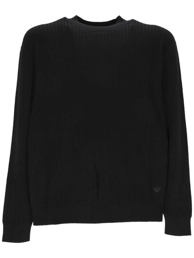 Shop Ea7 Emporio Armani Sweaters In Vertical Navy
