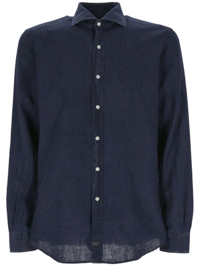 Shop Fay Shirts In Blue
