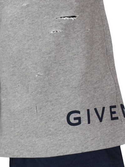 Shop Givenchy Shorts In Grey/blue