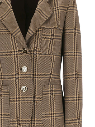 Shop Gucci Jackets In Beige/brown