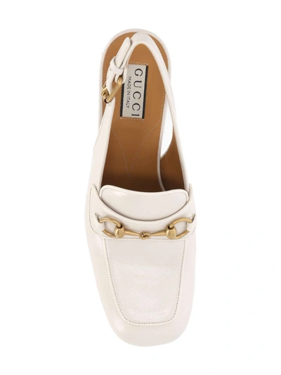 Shop Gucci With Heel In Mystic White