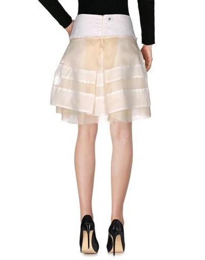 Shop Dondup Knee Length Skirt In White