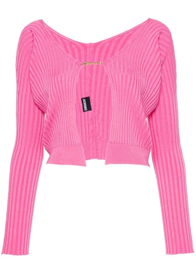 Shop Jacquemus Sweaters In Neon Pink