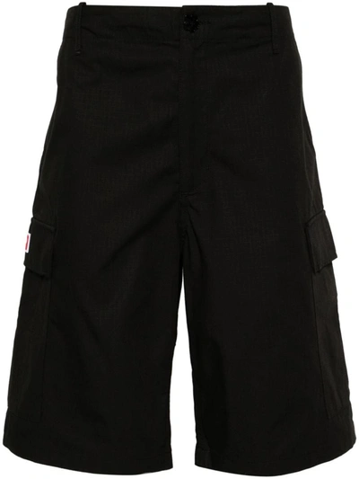 Shop Kenzo Bermuda Shorts With Pockets In Black