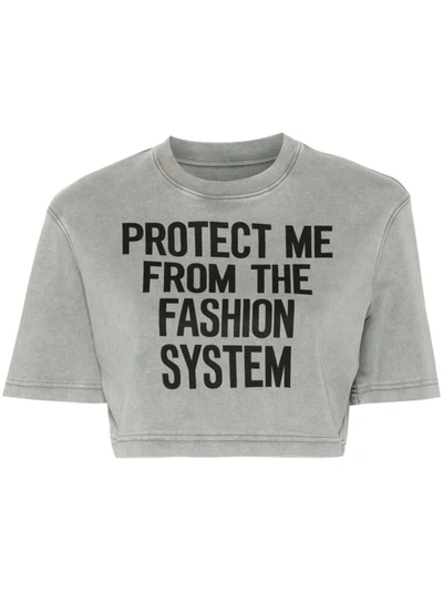 Shop Moschino Top In Grey