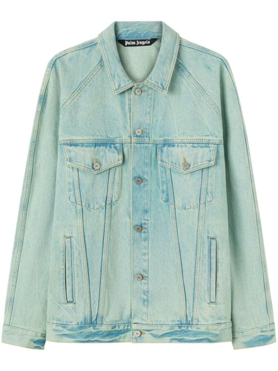 Shop Palm Angels Jackets In Mint Off