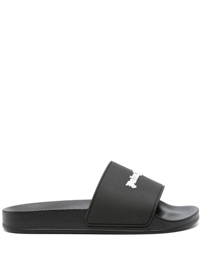 Shop Palm Angels Sandals In Black Whit
