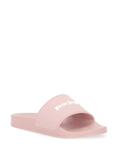 Shop Palm Angels Sandals In Pink White