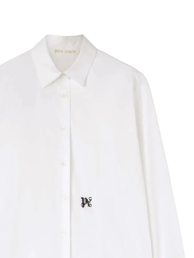 Shop Palm Angels Shirts In White Blac