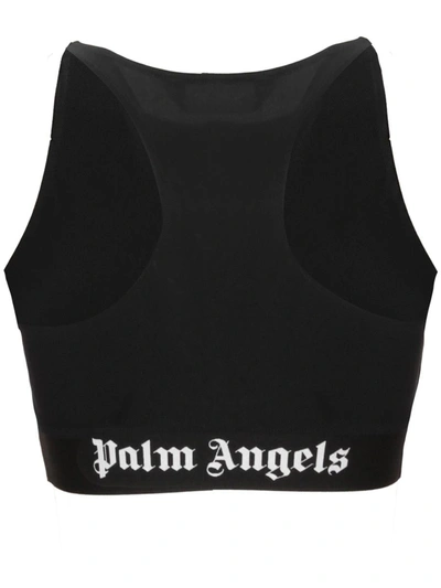 Shop Palm Angels Top In Black Whit