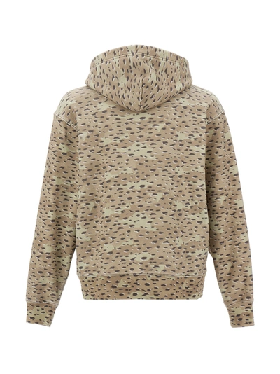 Stampd Beige Felpa Con Cappuccio Camo Leopard