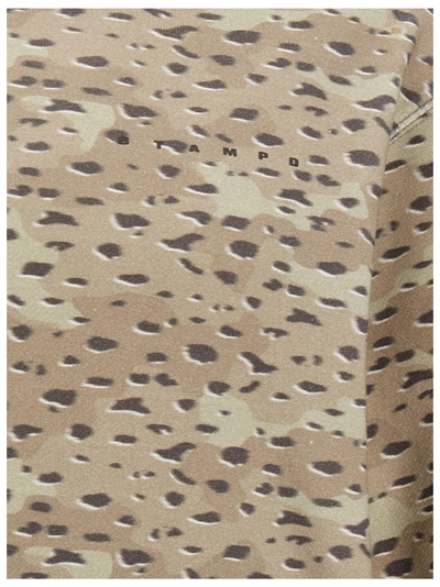 Stampd Beige Felpa Con Cappuccio Camo Leopard