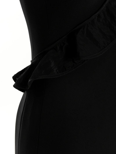 Shop David Koma 'crossbody & Open Leg Ruffle Detail' Dress