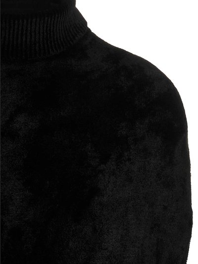 Sapio Roll-neck Knitted Velvet Cape