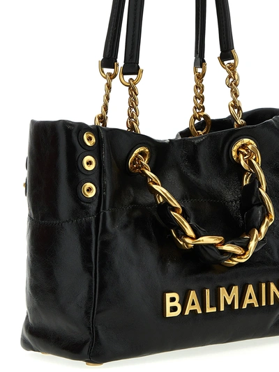 Shop Balmain 1945 Soft Tote Bag Black